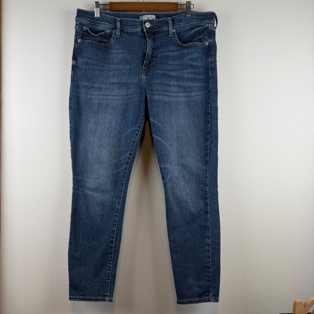 Lucky Brand Ava Mid Rise Skinny Jeans Womens 16/33A Blue Stretch